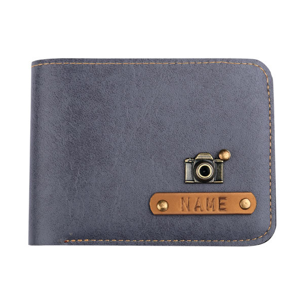 Personalized Men's Leather Wallet & Keychain With Name & Charm at Rs 849.00, Delhi